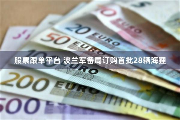 股票跟单平台 波兰军备局订购首批28辆海狸